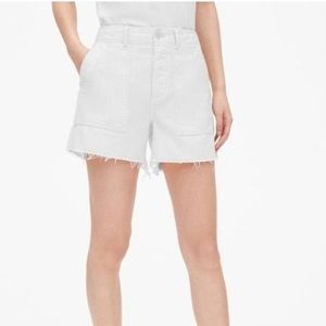 Gap White Utility Shorts